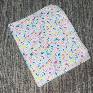 Lot of 4 Handmade Baby Burp Cloths Cotton Gray Geometric Design‎ Shower Gift New